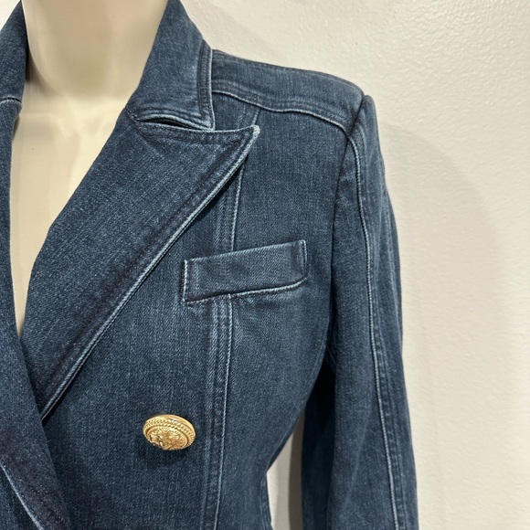 Like New! Authentic Balmain Denim Blazer - Picture 6 of 15